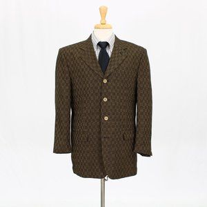 SoHo 40R Brown Check 4-Button Sport Coat Blazer Jacket P448